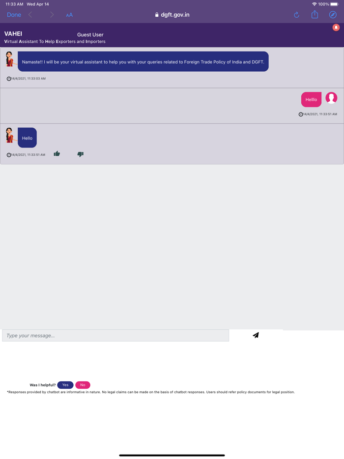 DGFT Trade Facilitation App