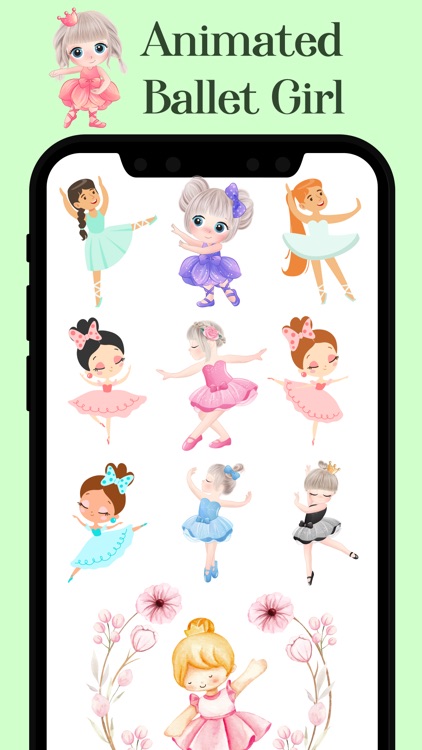 Animated Ballet Girl Stickers