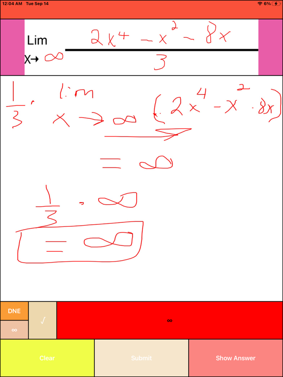 Calculus Limit Practice screenshot 2