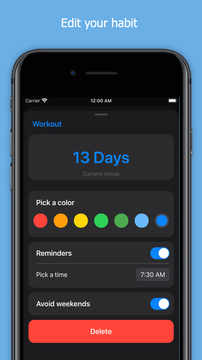 Procrast Habit tracker