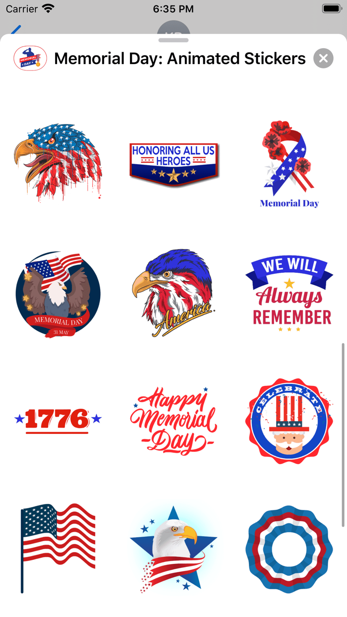 Memorial Day Stickers