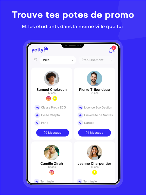 Yelly: Tes études, tes potes Yelly: Tes études, tes potes