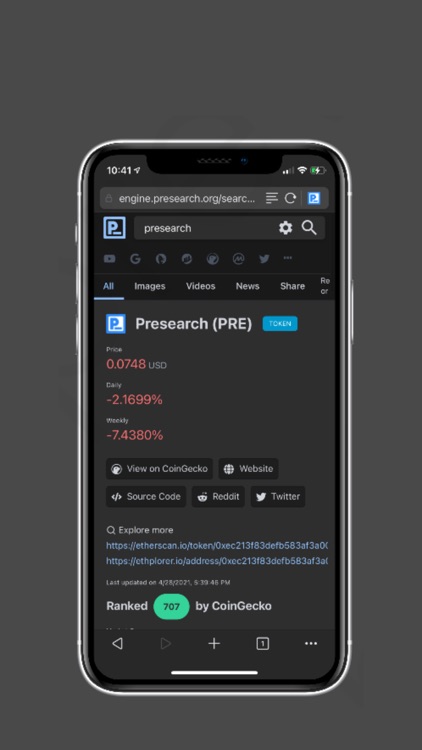 Presearch Privacy Browser