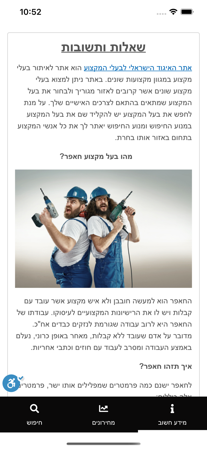 האיגוד הישראלי לבעלי מקצוע