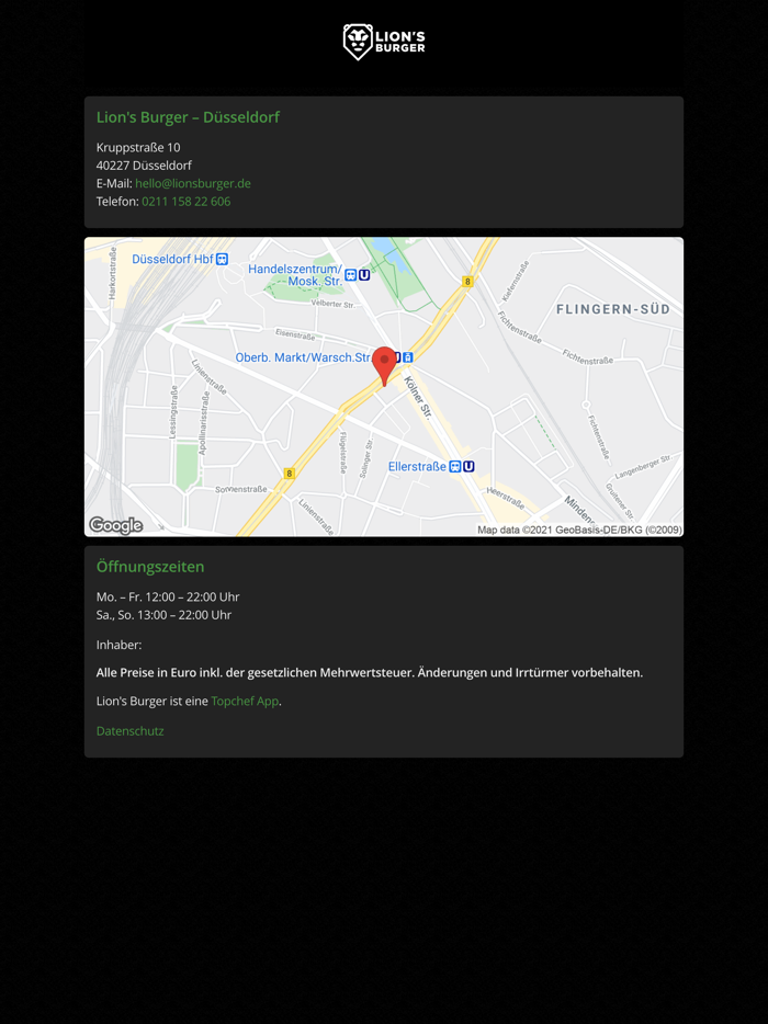 Lions Burger Düsseldorf