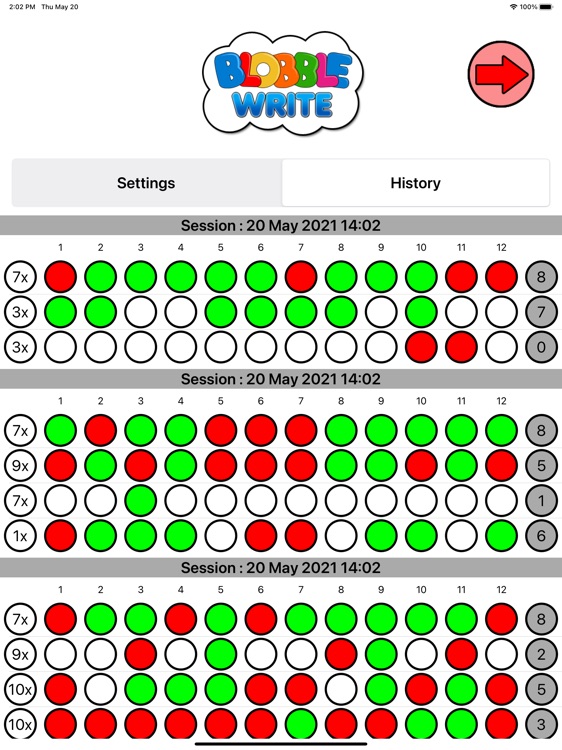 BlobbleWrite Times Tables screenshot-5