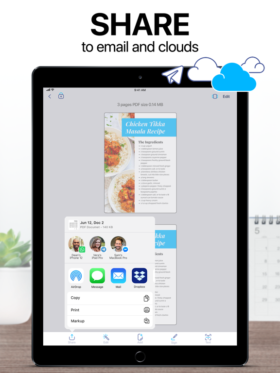iPad Image of Scanner App: PDF Document Scan