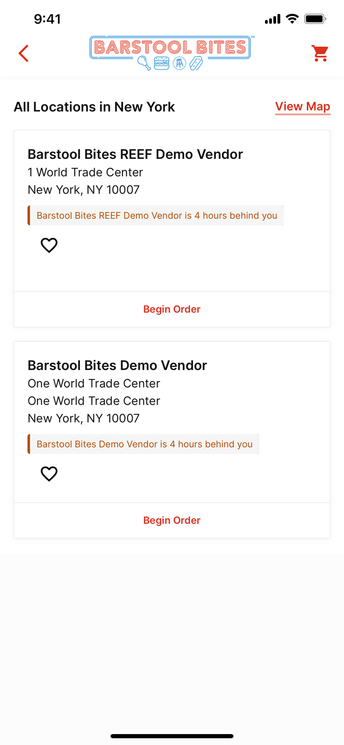 Barstool Bites Ordering