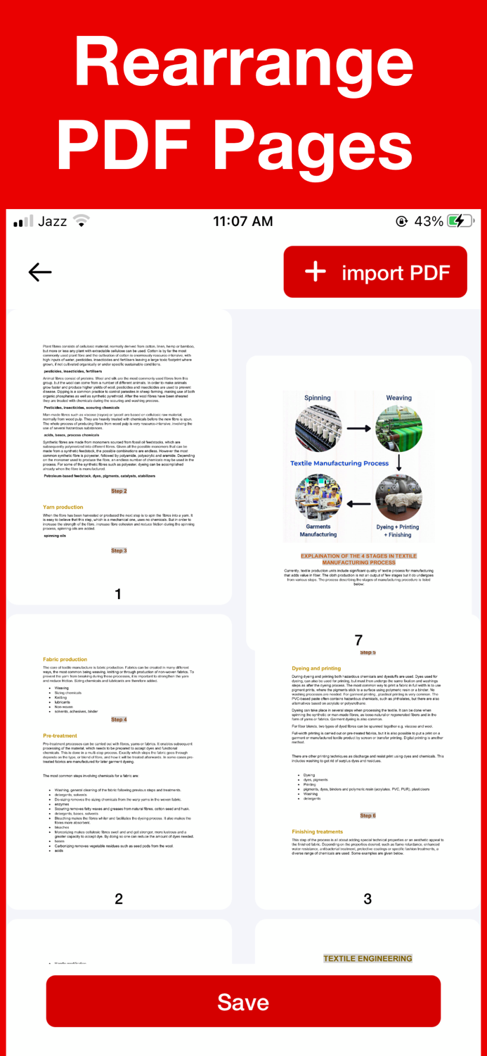 Rearrange PDF Pages - Scan PDF