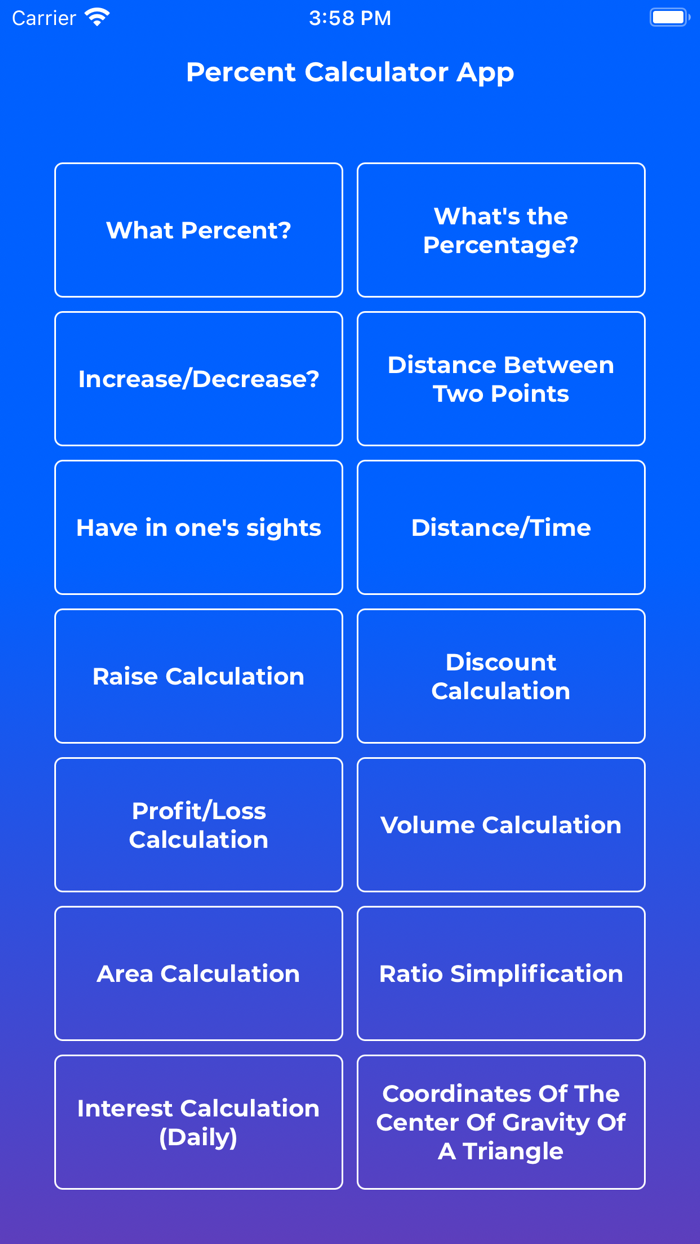 Percent Calculator App