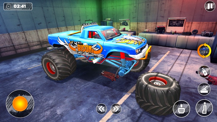 Hot Monster Truck Racing Stunt