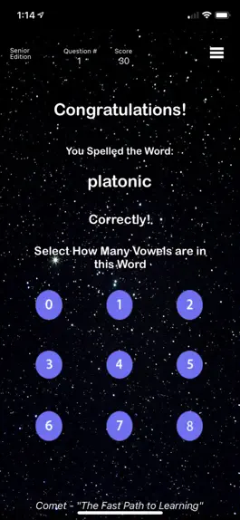 Game screenshot Senior - Comet Spelling Games hack