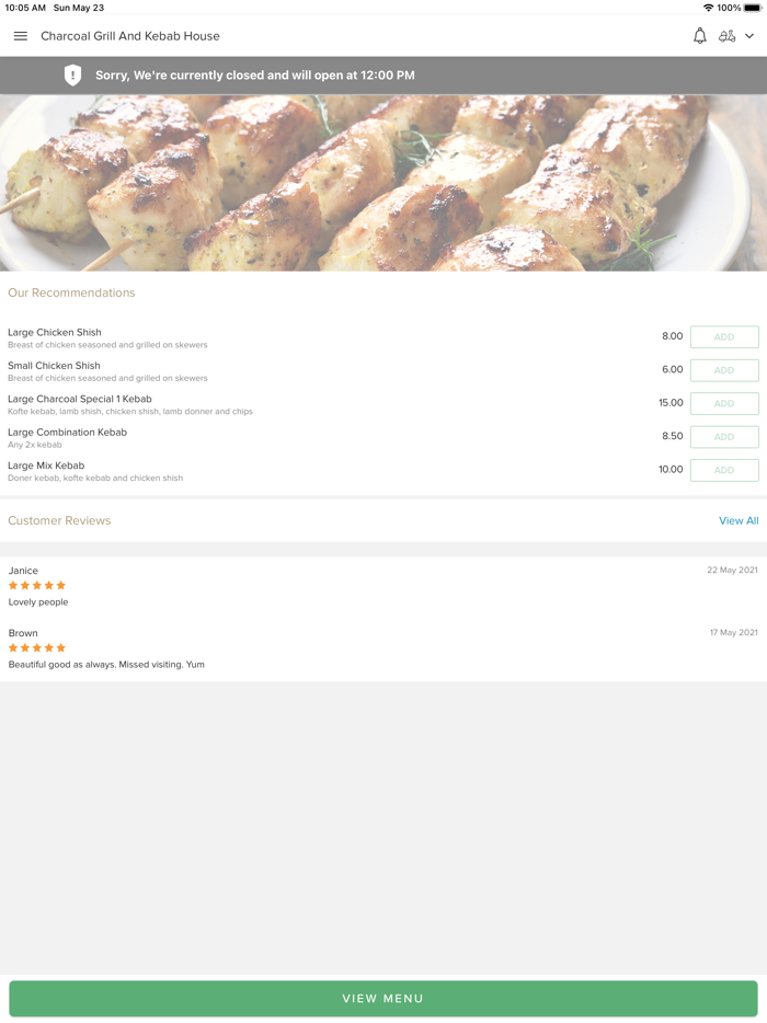 Charcoal Grill And Kebab House