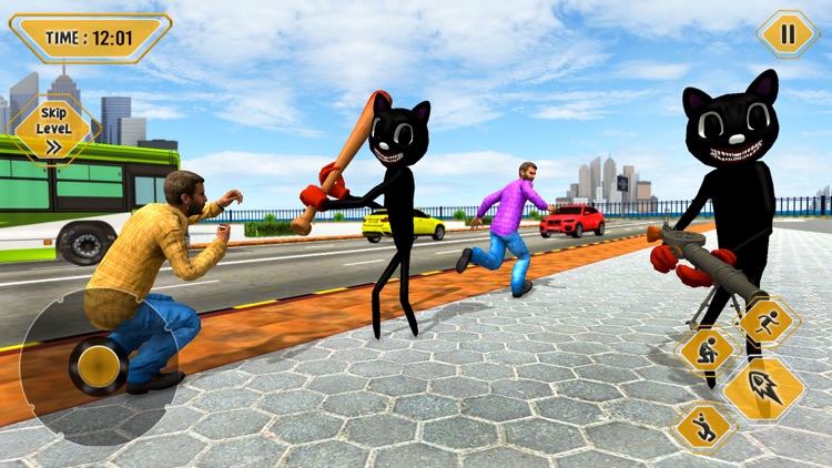 Scary Cartoon Cat Crime City screenshot-3