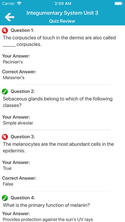 Integumentary System Quizzes screenshot-3