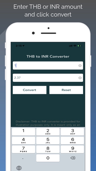 Thai Baht to INR Converter screenshot 2
