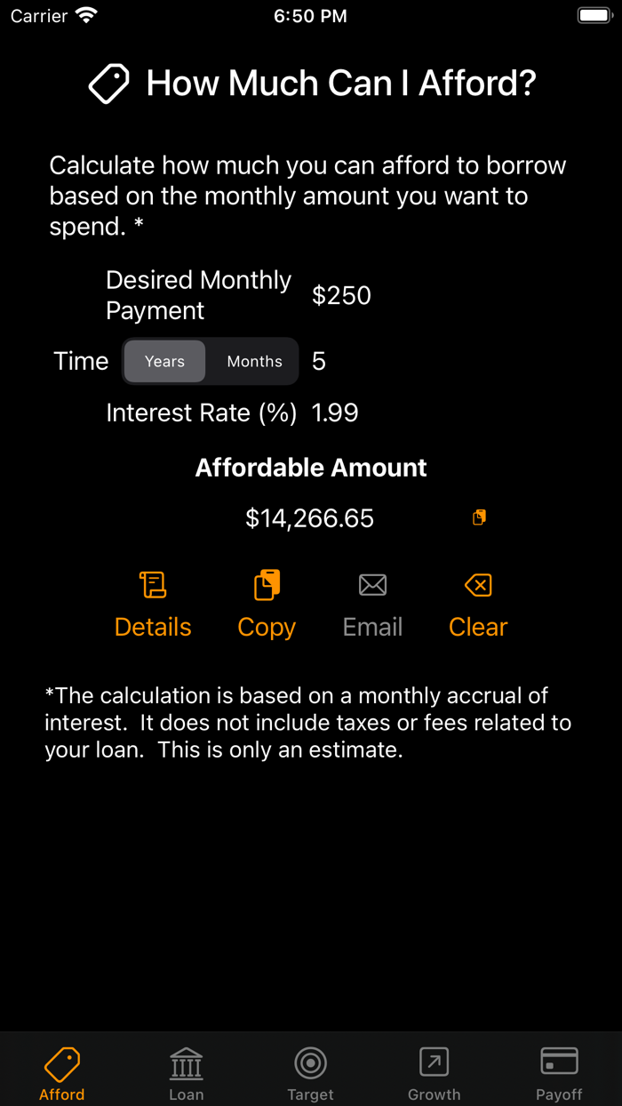 Affordability Calculator Etc