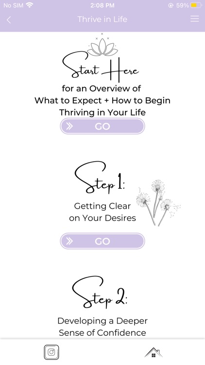 the Just Keep Thriving App