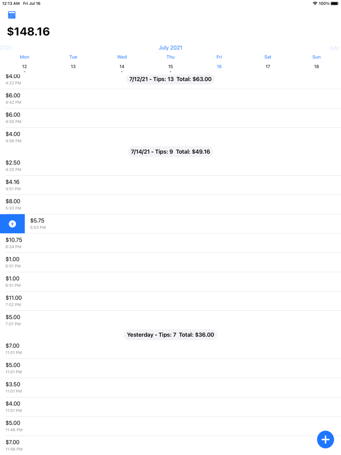 Gratuity - Tip Tracker
