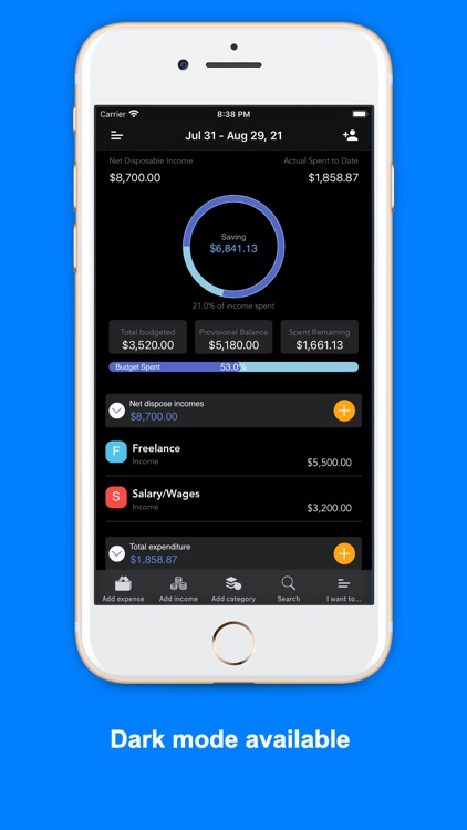 iSaveMoneyGo: Spending tracker