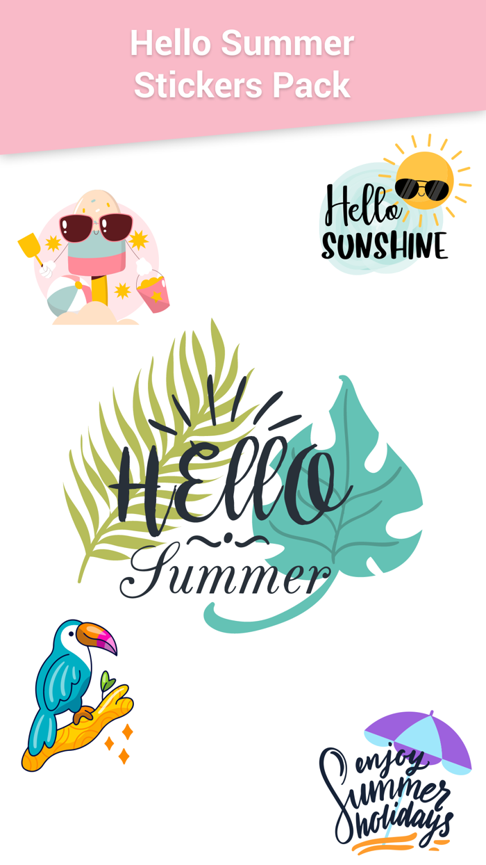 Hello Summer Stickers