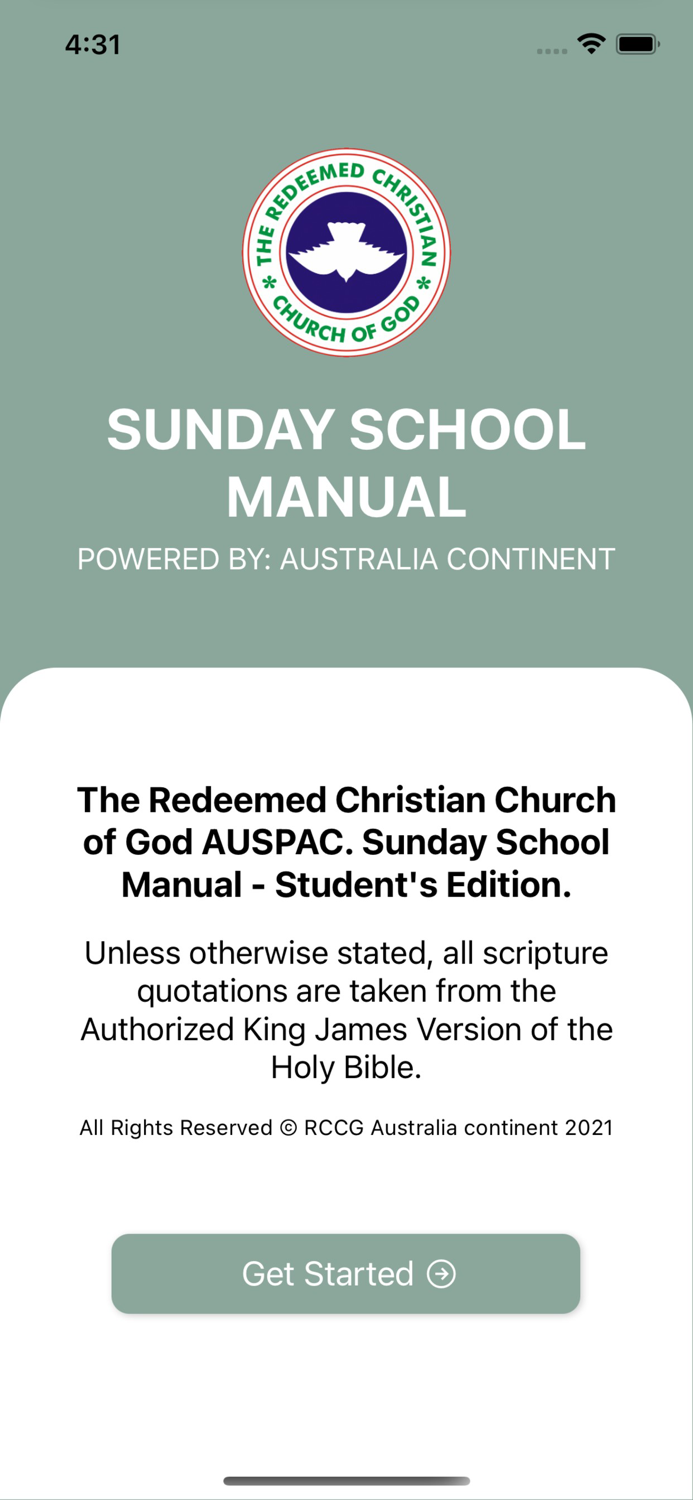 RCCG - Sunday School Manual