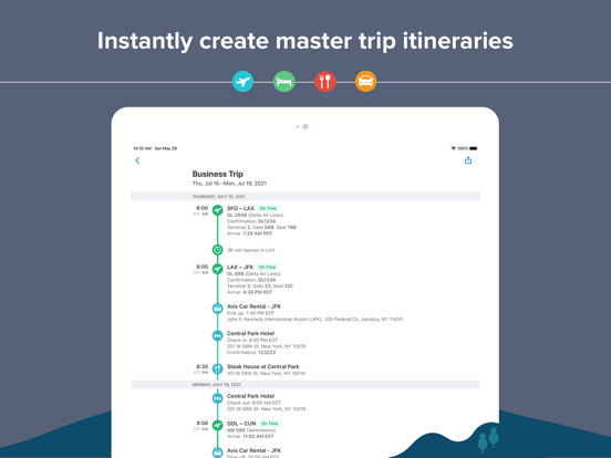 travel organizer app ios