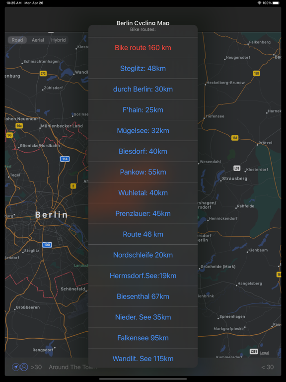 Berlin Cycling Map screenshot 2