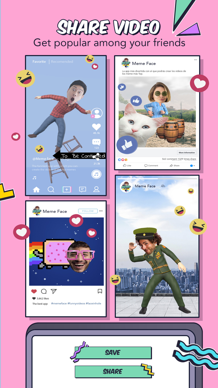 Meme Face – Video Maker in 3D