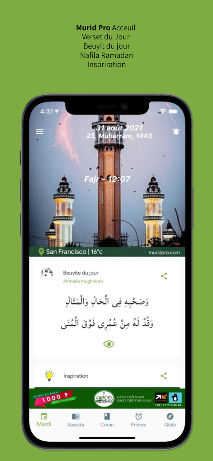 Murid Pro Coran Xassida Adhan