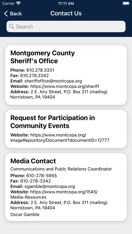 Montgomery County PA Sheriff