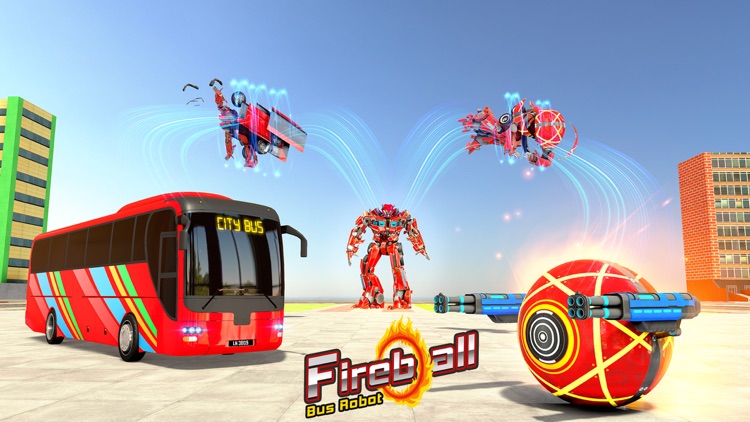 Ultimate Fireball Bus Robot screenshot-3