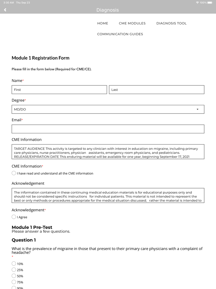 Primary Care Migraine© NHF