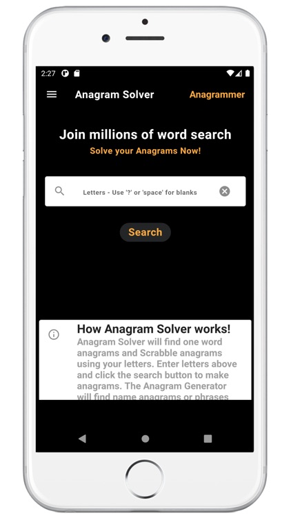 Anagram Solver App