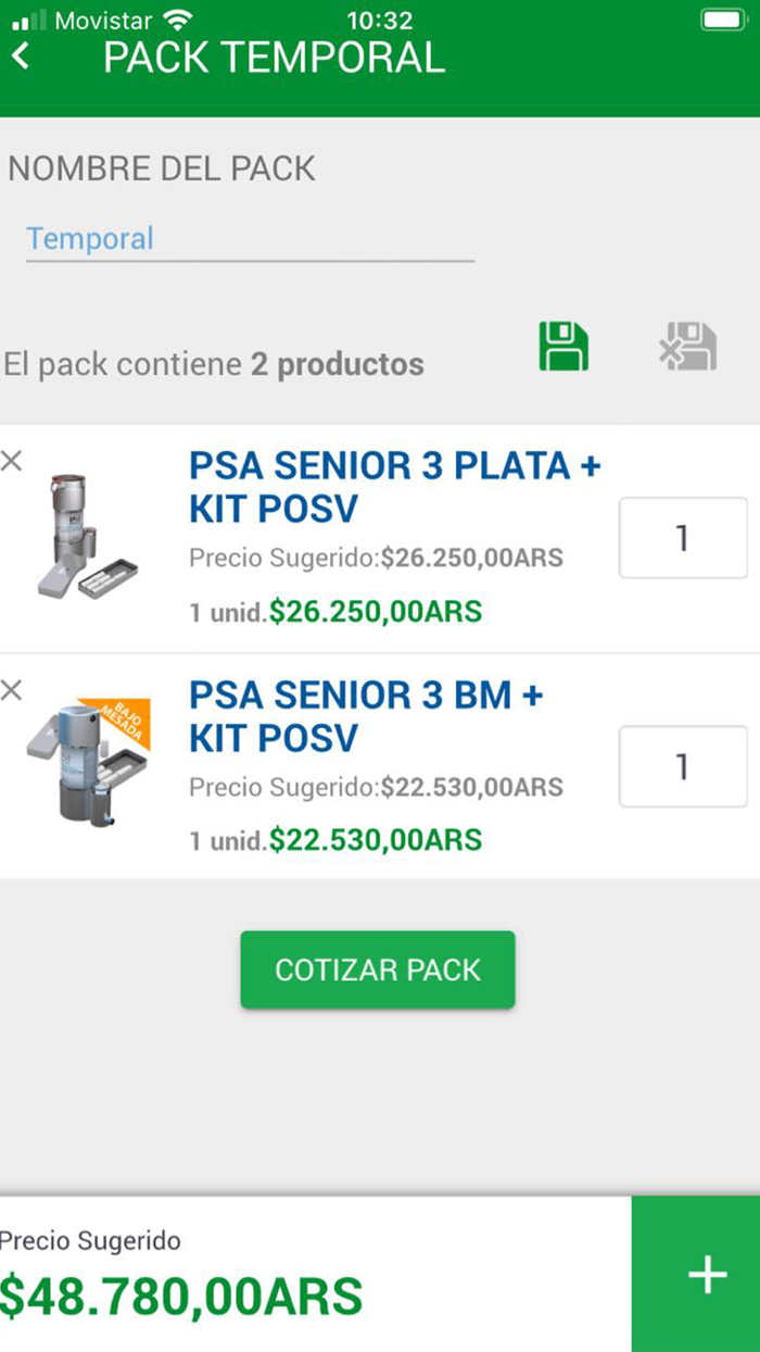 Lista de precios PSA