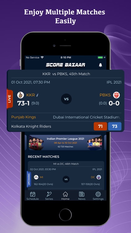 ScoreBazaar Cricket Live Line