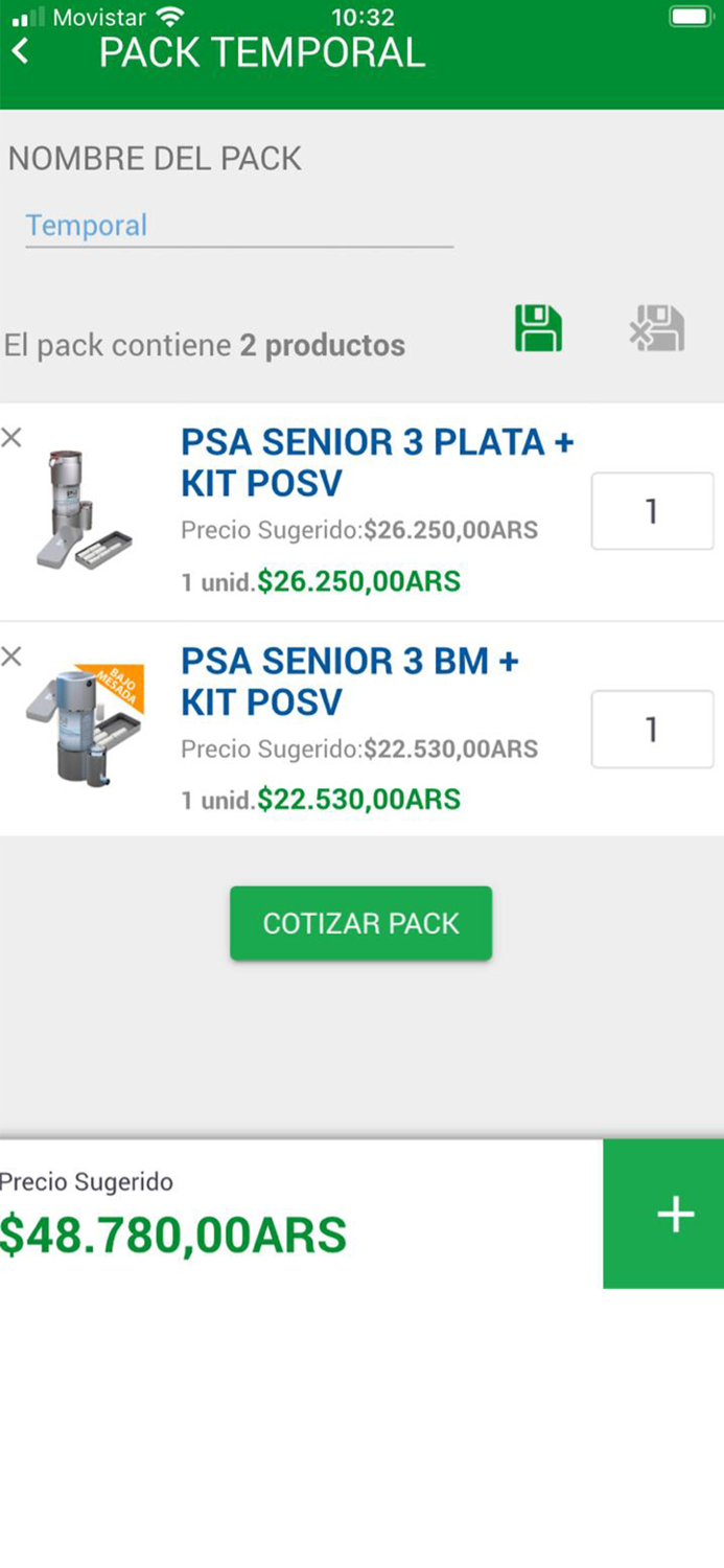 Lista de precios PSA