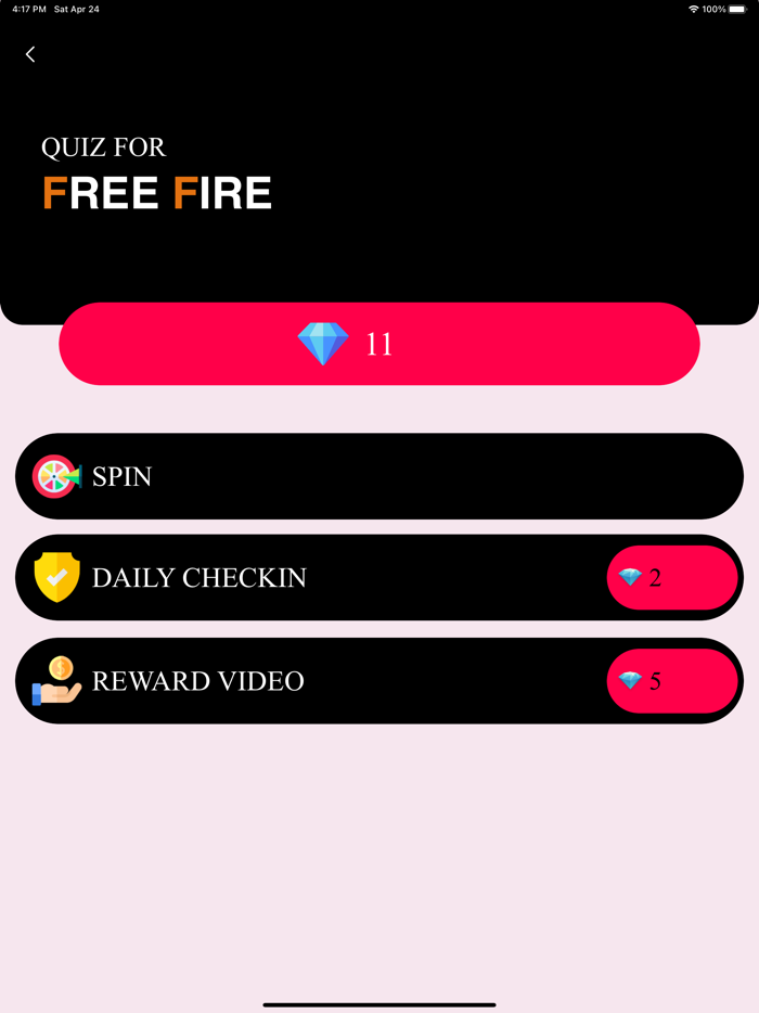 FF DIAMOND -Quiz for Free Fire