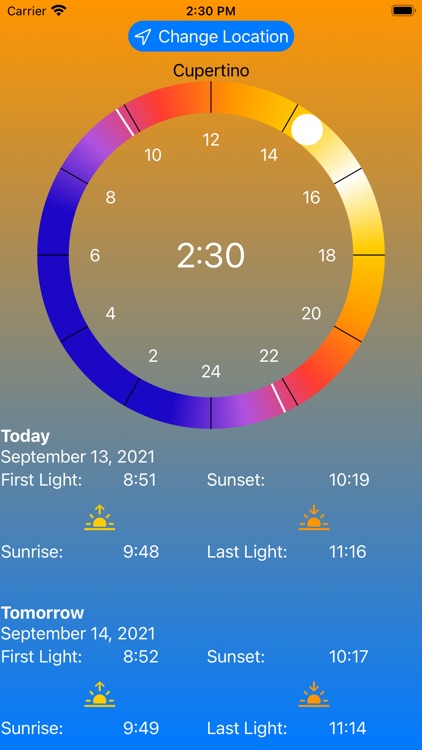 Solarium Sunrise and Sunset