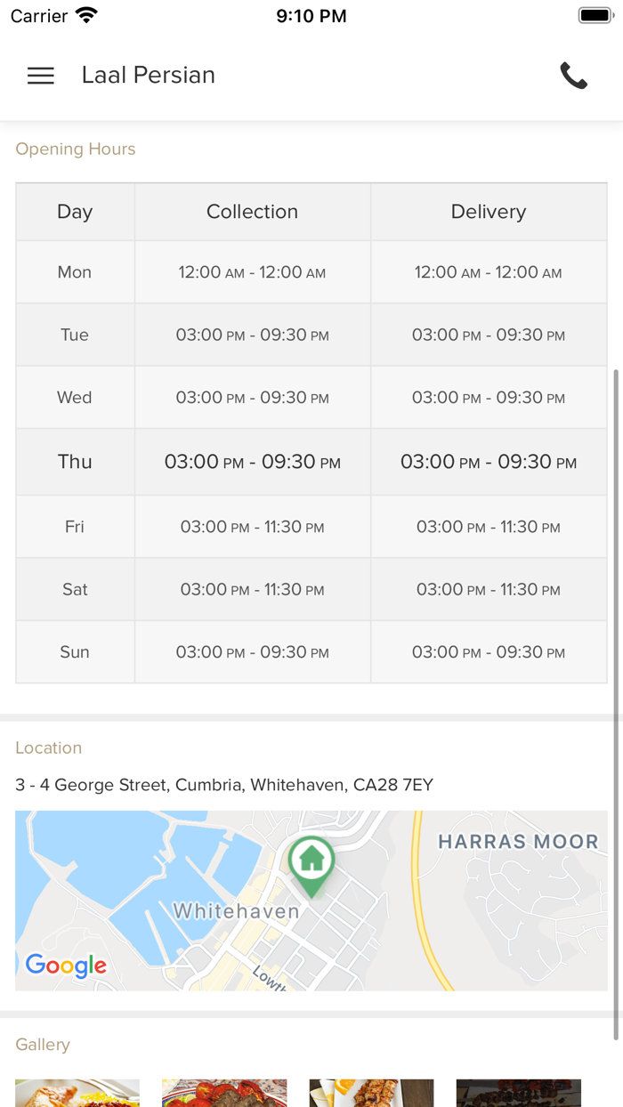 Laal Persian Whitehaven
