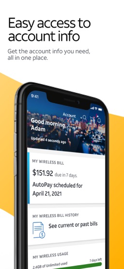 myAT&T app screenshot
