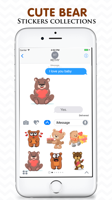 How to cancel & delete Brown Bear Cute Stickers from iphone & ipad 2