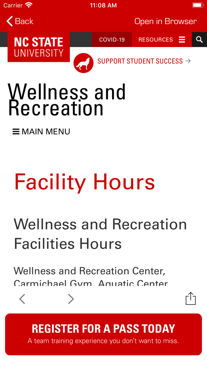 NC State Wellness  Recreation