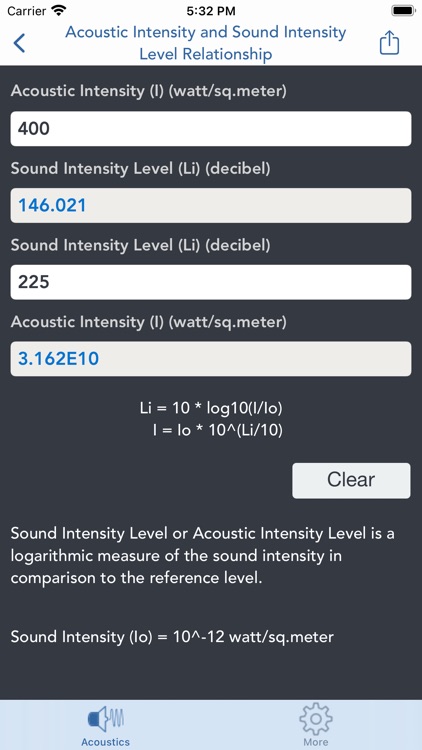 Acoustics Engineering Calc. screenshot-3