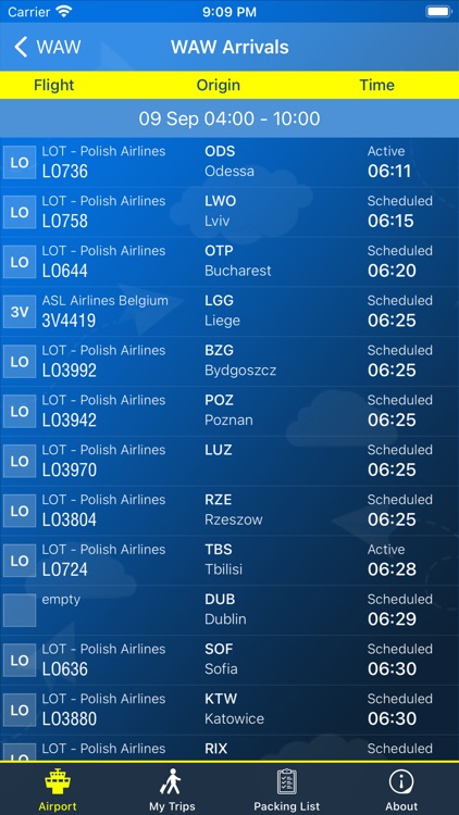 Warsaw Airport Info + Radar