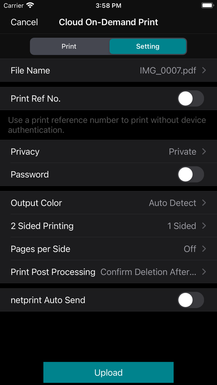 Cloud On-Demand Print Mobile