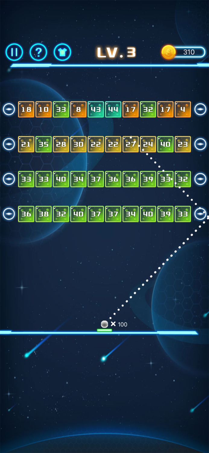 弹球弹不停 - 打砖块小游戏