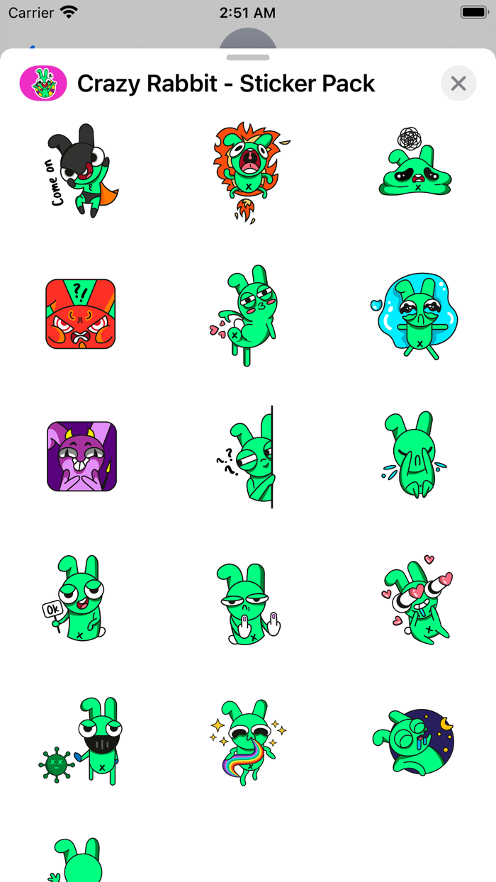 Crazy Rabbit - Sticker Pack