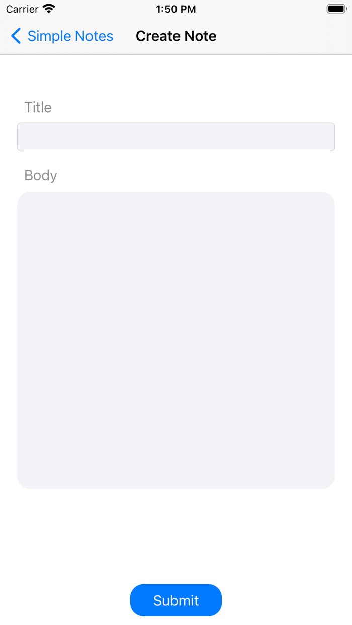 Simple Notes Save Notes