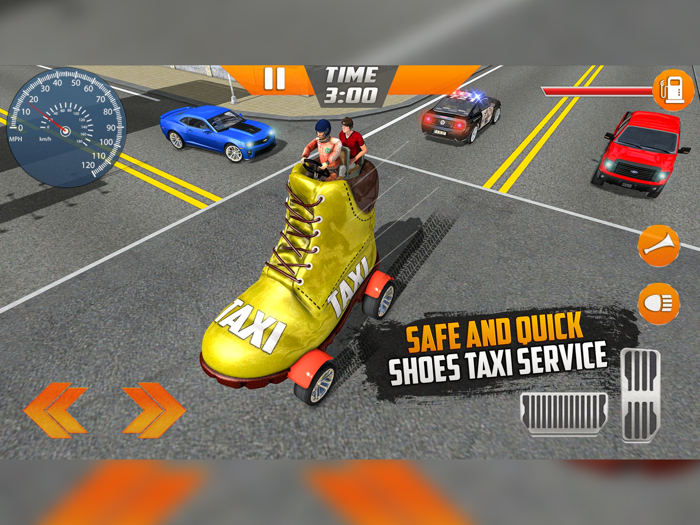 Shoes Taxi Driver 3D Game 2021